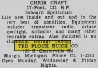 Sturgis Auto Dealers - May 1960 Ad (newer photo)